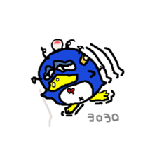 Penguin thick sticker #2892558