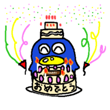 Penguin thick sticker #2892572