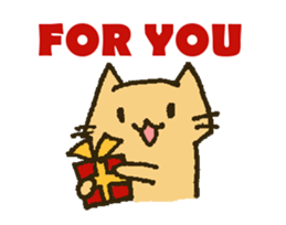 Working Cat "KOMENEKO" on winter holiday sticker #2894654