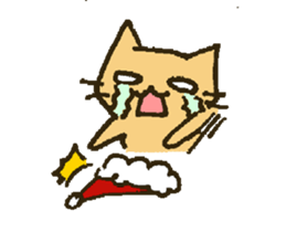 Working Cat "KOMENEKO" on winter holiday sticker #2894662