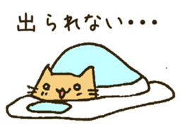 Working Cat "KOMENEKO" on winter holiday sticker #2894664