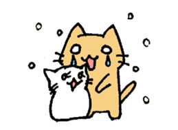 Working Cat "KOMENEKO" on winter holiday sticker #2894665