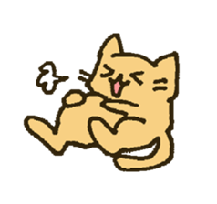 Working Cat "KOMENEKO" on winter holiday sticker #2894674