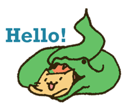 Working Cat "KOMENEKO" on winter holiday sticker #2894680