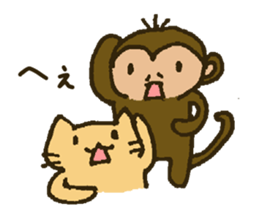 Working Cat "KOMENEKO" on winter holiday sticker #2894683