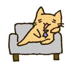 Working Cat "KOMENEKO" on winter holiday sticker #2894690