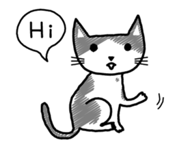 Blank look of cat face sticker #2896251