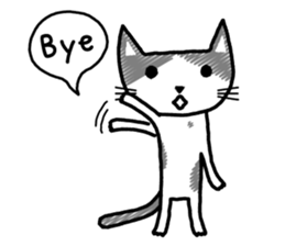 Blank look of cat face sticker #2896252