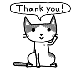 Blank look of cat face sticker #2896254