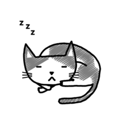 Blank look of cat face sticker #2896258