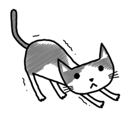 Blank look of cat face sticker #2896260