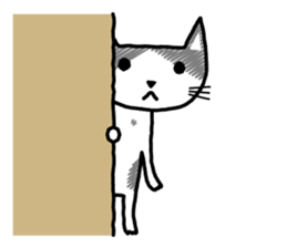 Blank look of cat face sticker #2896265