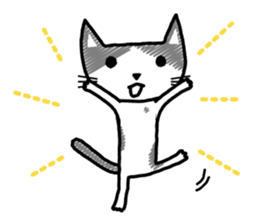 Blank look of cat face sticker #2896266