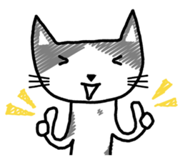 Blank look of cat face sticker #2896267