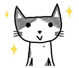Blank look of cat face sticker #2896269