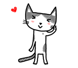 Blank look of cat face sticker #2896271