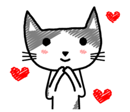 Blank look of cat face sticker #2896273