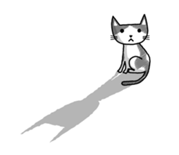 Blank look of cat face sticker #2896277