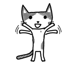 Blank look of cat face sticker #2896279