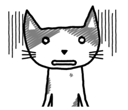 Blank look of cat face sticker #2896280