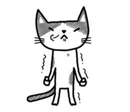 Blank look of cat face sticker #2896282