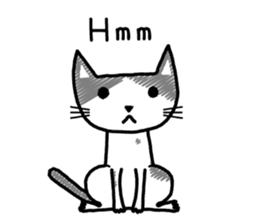 Blank look of cat face sticker #2896287