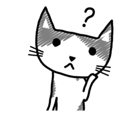 Blank look of cat face sticker #2896288