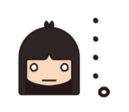 straight bangs. sticker #2896648