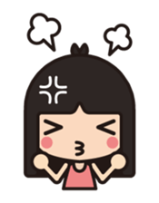 straight bangs. sticker #2896652