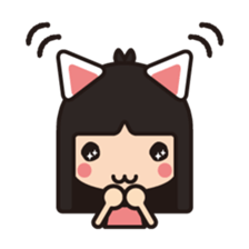 straight bangs. sticker #2896657