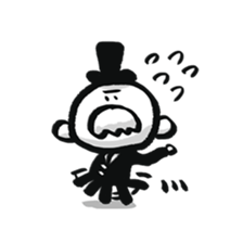 White grandfather of gentleman sticker #2896963