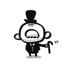 White grandfather of gentleman sticker #2896965