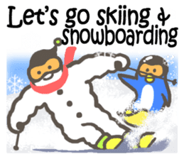 Let's go skiing & snowboarding!! sticker #2897555