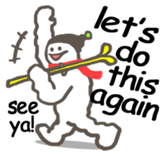 Let's go skiing & snowboarding!! sticker #2897586