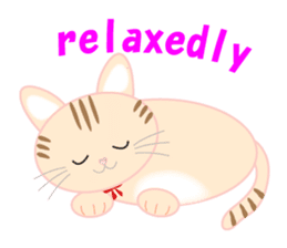animal therapy english cat sticker #2898279