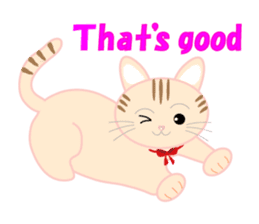 animal therapy english cat sticker #2898284