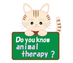 animal therapy english cat sticker #2898299