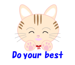 animal therapy english cat sticker #2898306