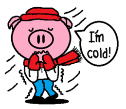 Winter of Ton-kun.  English edition. sticker #2898755