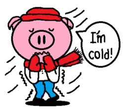 Winter of Ton-kun. English edition. sticker #2898755