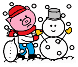 Winter of Ton-kun. English edition. sticker #2898756