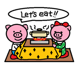 Winter of Ton-kun.  English edition. sticker #2898758