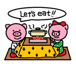 Winter of Ton-kun. English edition. sticker #2898758