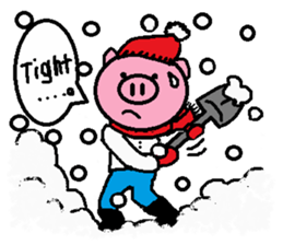 Winter of Ton-kun.  English edition. sticker #2898760