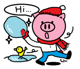 Winter of Ton-kun.  English edition. sticker #2898761