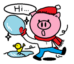 Winter of Ton-kun. English edition. sticker #2898761