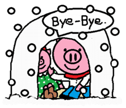 Winter of Ton-kun. English edition. sticker #2898763