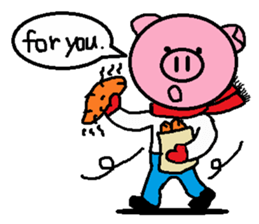 Winter of Ton-kun.  English edition. sticker #2898764