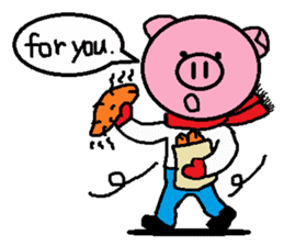 Winter of Ton-kun. English edition. sticker #2898764