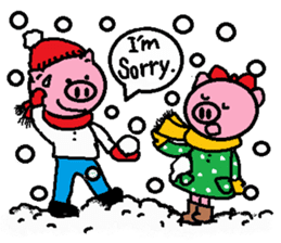 Winter of Ton-kun. English edition. sticker #2898765